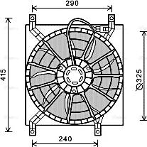 Ava Quality Cooling FT7580 - Вентилятор, охлаждение двигателя autospares.lv