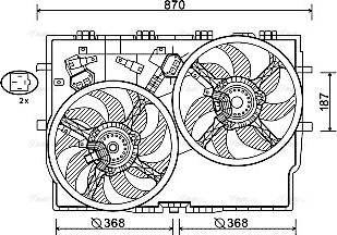 Ava Quality Cooling FT7588 - Вентилятор, охлаждение двигателя autospares.lv