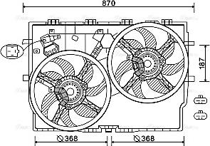 Ava Quality Cooling FT7587 - Вентилятор, охлаждение двигателя autospares.lv