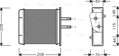 Ava Quality Cooling FTA6150 - Теплообменник, отопление салона autospares.lv