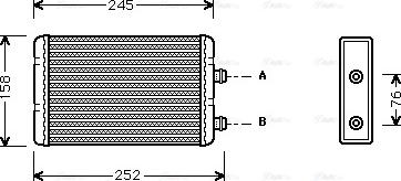 Ava Quality Cooling FTA6220 - Теплообменник, отопление салона autospares.lv