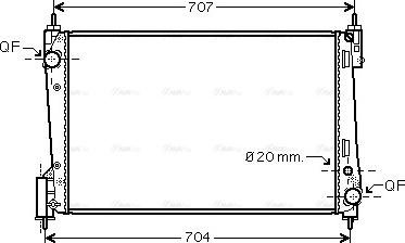 Ava Quality Cooling FTA2400 - Радиатор, охлаждение двигателя autospares.lv