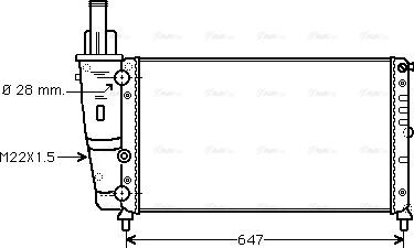 Ava Quality Cooling FTA2140 - Радиатор, охлаждение двигателя autospares.lv