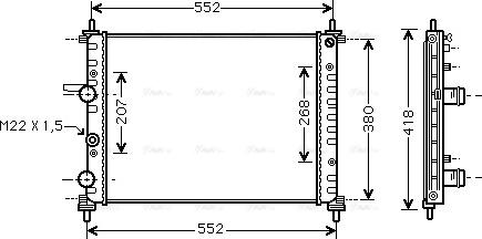 Ava Quality Cooling FTA2182 - Радиатор, охлаждение двигателя autospares.lv