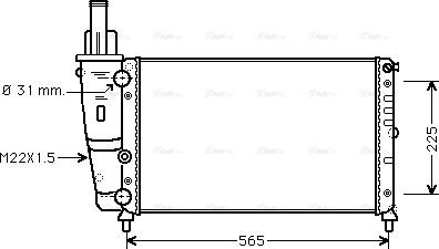 Ava Quality Cooling FTA2139 - Радиатор, охлаждение двигателя autospares.lv