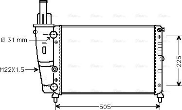 Ava Quality Cooling FTA2138 - Радиатор, охлаждение двигателя autospares.lv