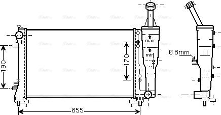 Ava Quality Cooling FTA2308 - Радиатор, охлаждение двигателя autospares.lv