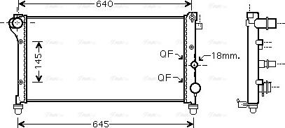 Ava Quality Cooling FTA2295 - Радиатор, охлаждение двигателя autospares.lv