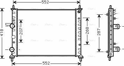 Ava Quality Cooling FTA2249 - Радиатор, охлаждение двигателя autospares.lv