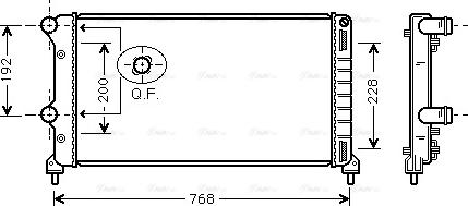 Ava Quality Cooling FTA2250 - Радиатор, охлаждение двигателя autospares.lv