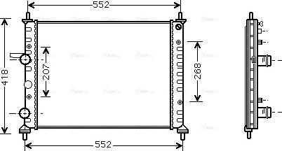 Ava Quality Cooling FTA2201 - Радиатор, охлаждение двигателя autospares.lv