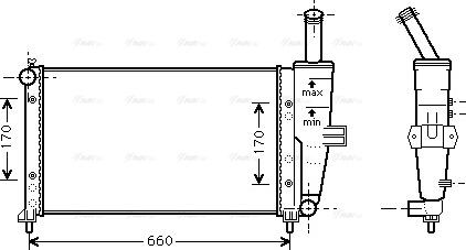 Ava Quality Cooling FTA2208 - Радиатор, охлаждение двигателя autospares.lv