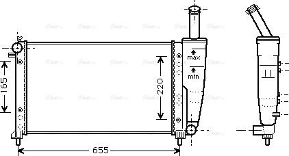 Ava Quality Cooling FTA2218 - Радиатор, охлаждение двигателя autospares.lv