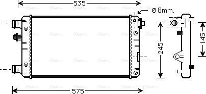 Ava Quality Cooling FTA2239 - Радиатор, охлаждение двигателя autospares.lv