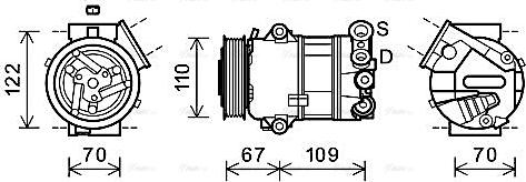 Ava Quality Cooling FTAK408 - Компрессор кондиционера autospares.lv