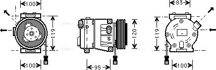 Ava Quality Cooling FTAK050 - Компрессор кондиционера autospares.lv