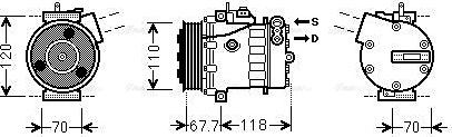 Ava Quality Cooling FTAK384 - Компрессор кондиционера autospares.lv