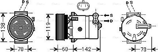 Ava Quality Cooling FTAK383 - Компрессор кондиционера autospares.lv
