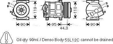 Ava Quality Cooling FTAK330 - Компрессор кондиционера autospares.lv