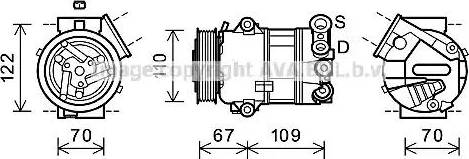 Ava Quality Cooling FTK408 - Компрессор кондиционера autospares.lv