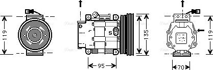 Ava Quality Cooling FT K041 - Компрессор кондиционера autospares.lv
