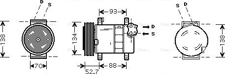 Ava Quality Cooling FT K088 - Компрессор кондиционера autospares.lv