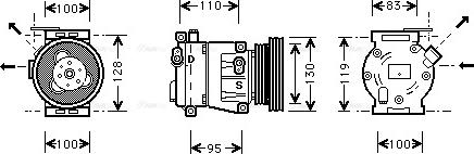 Ava Quality Cooling FT K035 - Компрессор кондиционера autospares.lv