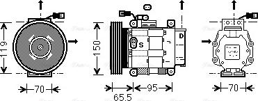 Ava Quality Cooling FT K031 - Компрессор кондиционера autospares.lv