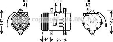 Ava Quality Cooling FT K365 - Компрессор кондиционера autospares.lv