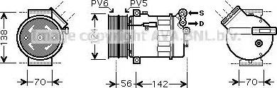 Ava Quality Cooling FTK363 - Компрессор кондиционера autospares.lv