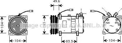 Ava Quality Cooling FT K324 - Компрессор кондиционера autospares.lv