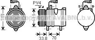 Ava Quality Cooling FT K374 - Компрессор кондиционера autospares.lv