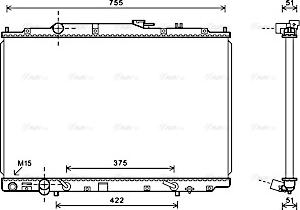 Ava Quality Cooling HD2243 - Радиатор, охлаждение двигателя autospares.lv