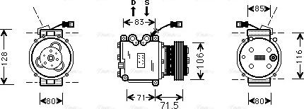 Ava Quality Cooling HDAK009 - Компрессор кондиционера autospares.lv