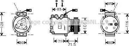 Ava Quality Cooling HD K009 - Компрессор кондиционера autospares.lv