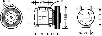 Ava Quality Cooling HDAK196 - Компрессор кондиционера autospares.lv