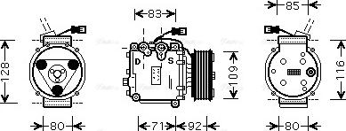 Ava Quality Cooling HDAK169 - Компрессор кондиционера autospares.lv