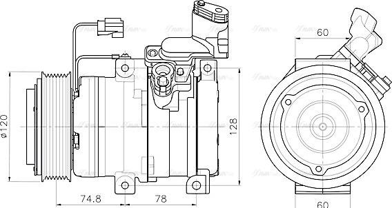 Ava Quality Cooling HDAK340 - Компрессор кондиционера autospares.lv