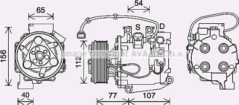 Ava Quality Cooling HDK311 - Компрессор кондиционера autospares.lv