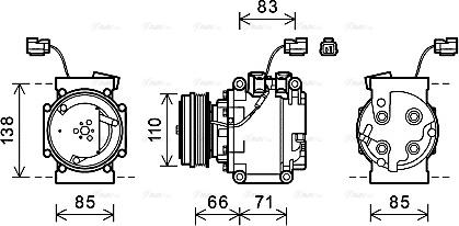 Ava Quality Cooling HDAK260 - Компрессор кондиционера autospares.lv