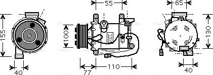 Ava Quality Cooling HD K208 - Компрессор кондиционера autospares.lv