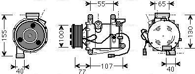 Ava Quality Cooling HDAK232 - Компрессор кондиционера autospares.lv