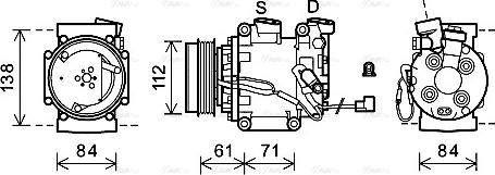 Ava Quality Cooling HDAK275 - Компрессор кондиционера autospares.lv