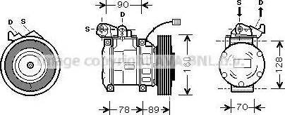 Ava Quality Cooling HD K196 - Компрессор кондиционера autospares.lv