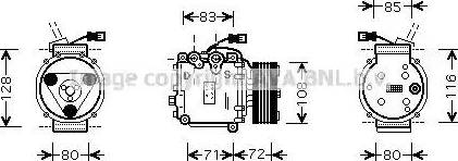 Ava Quality Cooling HD K168 - Компрессор кондиционера autospares.lv