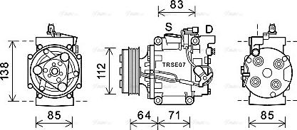 Ava Quality Cooling HDK310 - Компрессор кондиционера autospares.lv