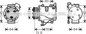 Ava Quality Cooling HD K235 - Компрессор кондиционера autospares.lv