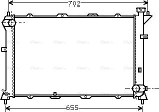 Ava Quality Cooling HY 2024 - Радиатор, охлаждение двигателя autospares.lv