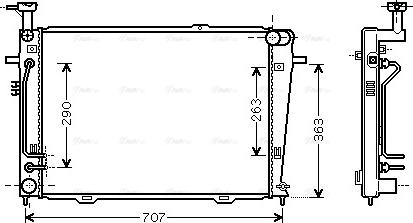 Ava Quality Cooling HY 2130 - Радиатор, охлаждение двигателя autospares.lv