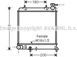 Ava Quality Cooling HY 2129 - Радиатор, охлаждение двигателя autospares.lv